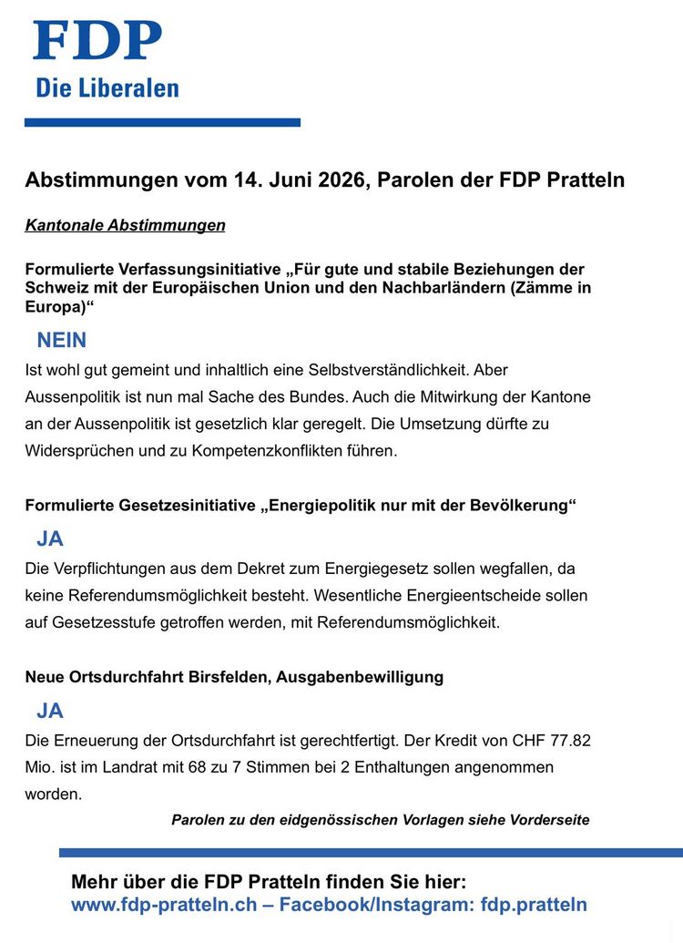 Parolen für 14. Juni 2026 - Teil2